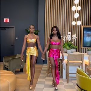 gold skirt set small